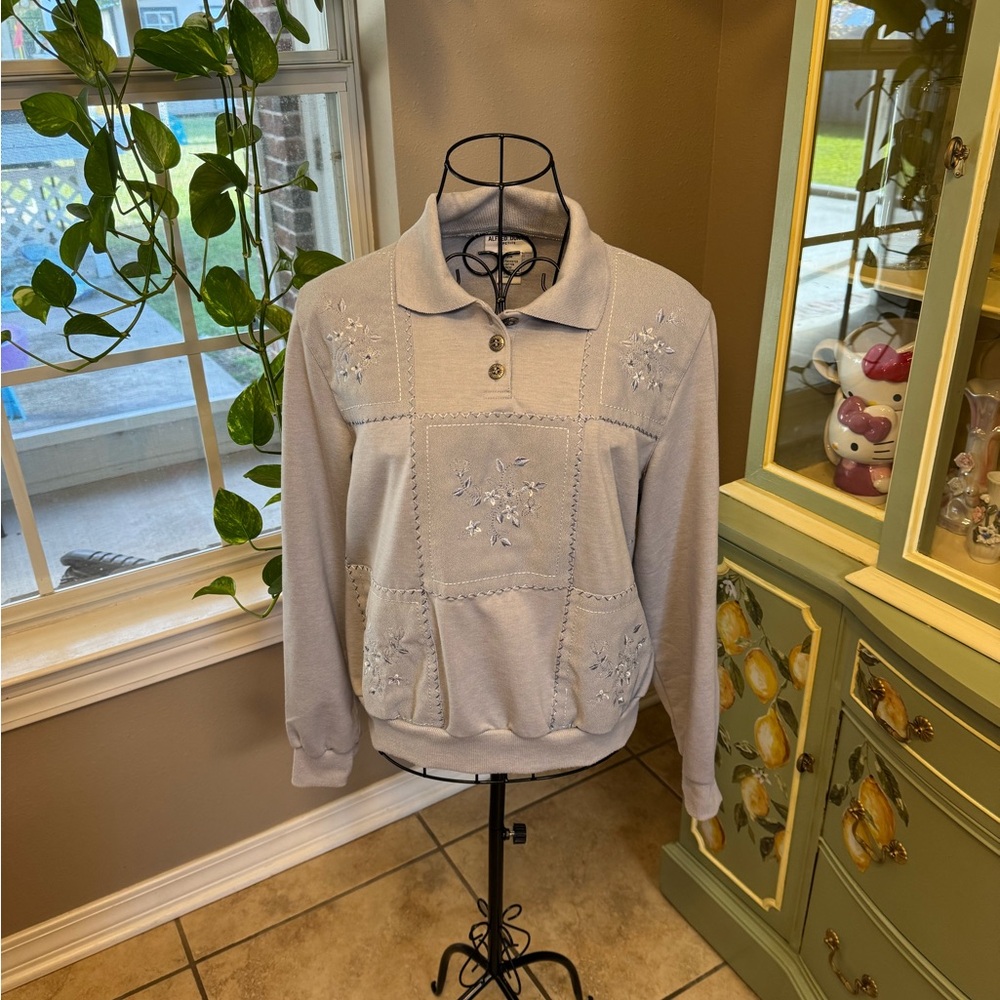 Alfred Dunner Embroidered Sweatshirt